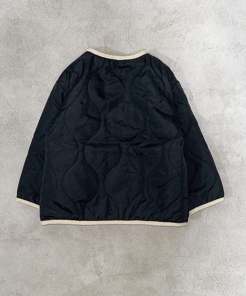 Life Support Products（ライフサポートプロダクツ）の「ヒョウタンキルトジャケット（80～150cm）（ノーカラージャケット・キッズ・ベージュ/モカ/ネイビー/オレンジ/カーキ/ブラック・80/90/95/100/110/120/130/140/150）」の22枚目の写真