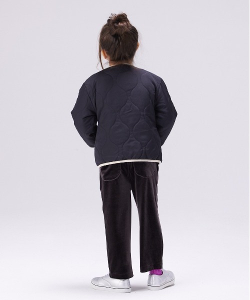 Life Support Products（ライフサポートプロダクツ）の「ヒョウタンキルトジャケット（80～150cm）（ノーカラージャケット・キッズ・ベージュ/モカ/ネイビー/オレンジ/カーキ/ブラック・80/90/95/100/110/120/130/140/150）」の21枚目の写真