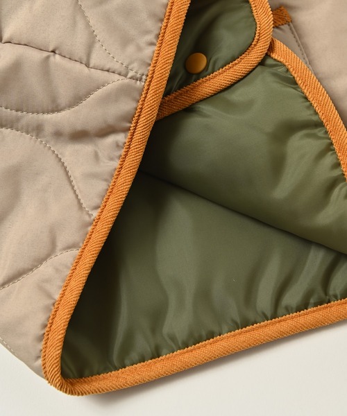 Life Support Products（ライフサポートプロダクツ）の「ヒョウタンキルトジャケット（80～150cm）（ノーカラージャケット・キッズ・ベージュ/モカ/ネイビー/オレンジ/カーキ/ブラック・80/90/95/100/110/120/130/140/150）」の12枚目の写真