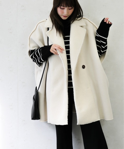 Per sist ence(パーシエンス)の「Per sist ence/パーシエンス バルキー3.5Gボーダーハイネックチュニック(ニット/セーター・レディース・ネイビー/ブラック/ホワイト×ブラック・FREE)」の11枚目の写真
