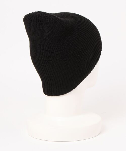 LE MORE（リモア）の「リブ編みニット帽（ニットキャップ/ビーニー・レディース・ダークグレー/ブラック・FREE）」の3枚目の写真