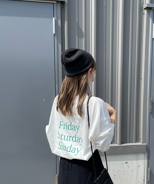 LE MORE（リモア）の「リブ編みニット帽（ニットキャップ/ビーニー・レディース・ダークグレー/ブラック・FREE）」の9枚目の写真