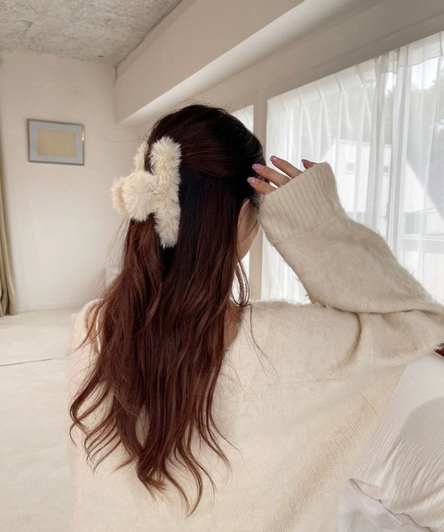 Heather（ヘザー）の「ファーバンスクリップ　171547（バレッタ/ヘアクリップ・レディース・ブラウン/ピンク/アイボリー・ONE SIZE）」の11枚目の写真