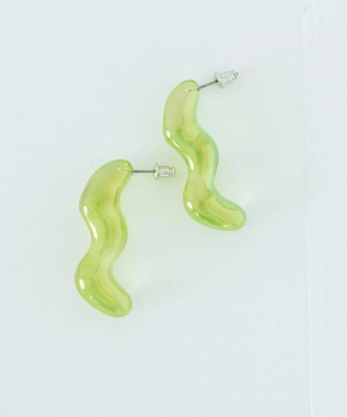 AMERICAN HOLIC（アメリカンホリック）の「【WEB限定】オーロラカラーアクリルピアス（ピアス（両耳用）・レディース・グリーン/オレンジ/ブルー/イエロー/クリア・FREE）」の9枚目の写真