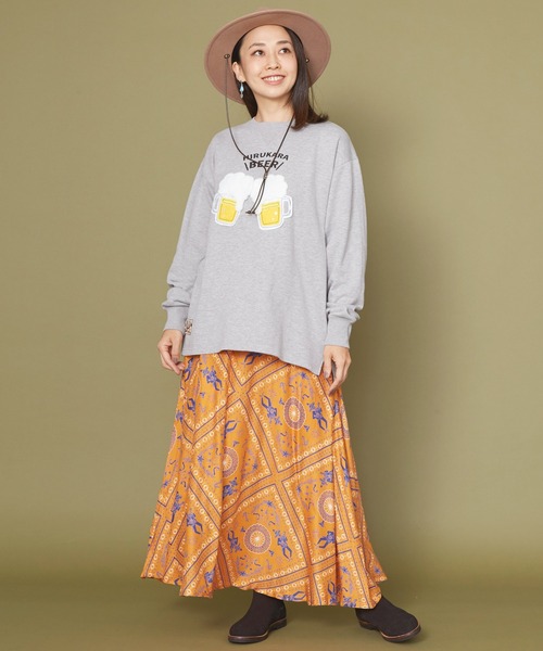 チャイハネ(チャイハネ)の「【チャイハネ】Amina×grn パチモMEN'SトップスMサイズ(スウェット・メンズ・グレー/グリーン/キャメル・FREE)」の4枚目の写真