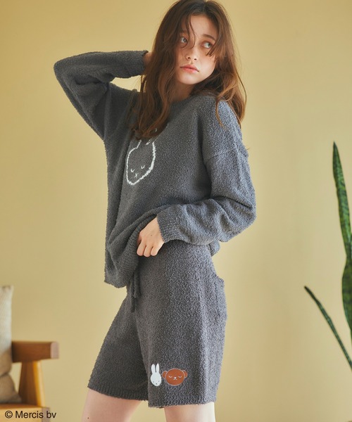 Miffy( ミッフィー)の「【ミッフィー/miffy】もこもこルームウェア長袖トップス(ルームウェア/パジャマ・レディース・グレー/ピンク/ブルー/アイボリー/ホワイト/チャコールグレー/ベビーピンク・M/LL/L/3L)」の10枚目の写真