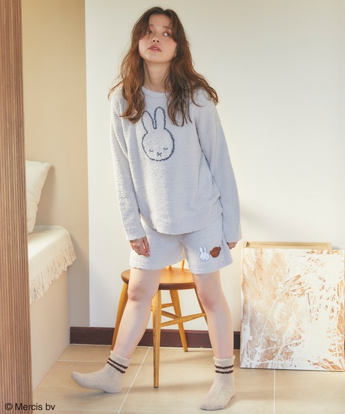 Miffy( ミッフィー)の「【ミッフィー/miffy】もこもこルームウェア長袖トップス(ルームウェア/パジャマ・レディース・グレー/ピンク/ブルー/アイボリー/ホワイト/チャコールグレー/ベビーピンク・M/LL/L/3L)」の9枚目の写真