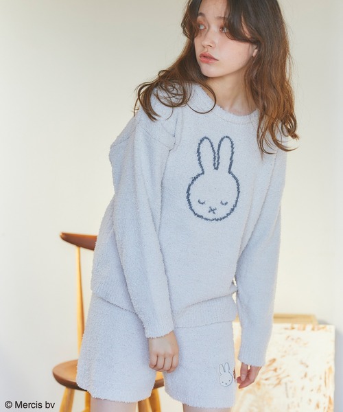 Miffy( ミッフィー)の「【ミッフィー/miffy】もこもこルームウェア長袖トップス(ルームウェア/パジャマ・レディース・グレー/ピンク/ブルー/アイボリー/ホワイト/チャコールグレー/ベビーピンク・M/LL/L/3L)」の14枚目の写真