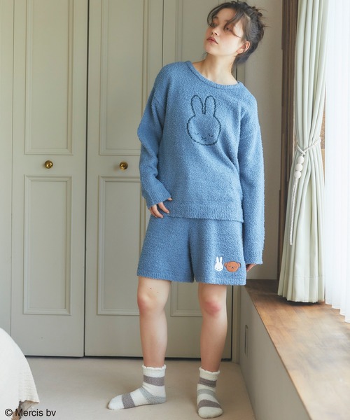 Miffy( ミッフィー)の「【ミッフィー/miffy】もこもこルームウェア長袖トップス(ルームウェア/パジャマ・レディース・グレー/ピンク/ブルー/アイボリー/ホワイト/チャコールグレー/ベビーピンク・M/LL/L/3L)」の17枚目の写真