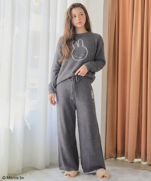 Miffy( ミッフィー)の「【ミッフィー/miffy】もこもこルームウェア長袖トップス(ルームウェア/パジャマ・レディース・グレー/ピンク/ブルー/アイボリー/ホワイト/チャコールグレー/ベビーピンク・M/LL/L/3L)」の8枚目の写真