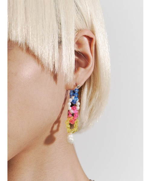 PAMEO POSE（パメオポーズ）の「Toy Beads Pierce（ピアス（両耳用）・レディース・マルチ/ホワイト・FREE）」の3枚目の写真