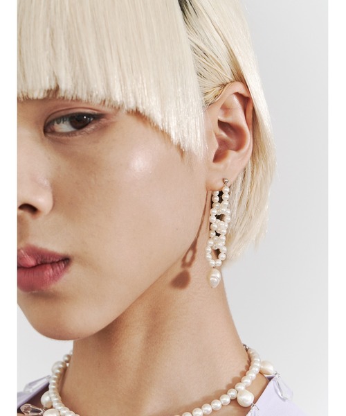 PAMEO POSE（パメオポーズ）の「Toy Beads Pierce（ピアス（両耳用）・レディース・マルチ/ホワイト・FREE）」の15枚目の写真