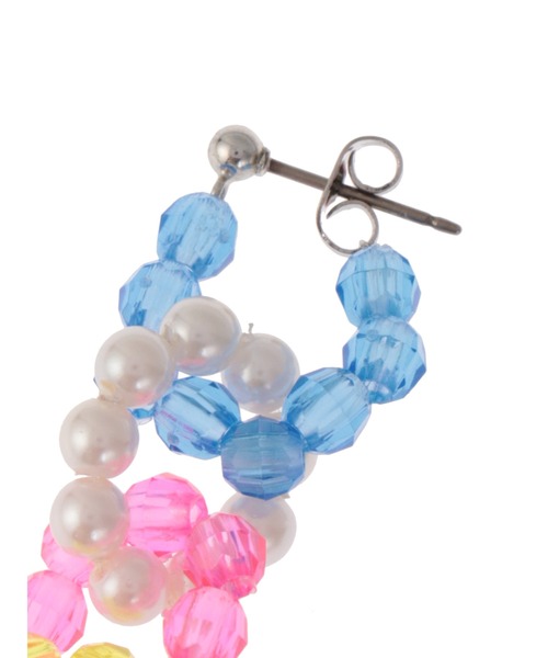 PAMEO POSE（パメオポーズ）の「Toy Beads Pierce（ピアス（両耳用）・レディース・マルチ/ホワイト・FREE）」の16枚目の写真