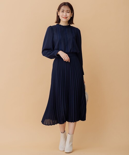 【セール】【洗える】ウールライクサキソニー ブラウス（シャツ/ブラウス）｜組曲（クミキョク）