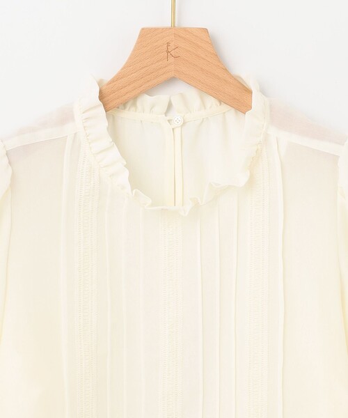 【セール】【洗える】ウールライクサキソニー ブラウス（シャツ/ブラウス）｜組曲（クミキョク）