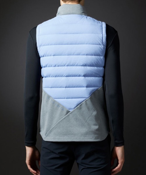 デサントゴルフ メンズ デュアルレイヤードファブリックダウンベスト DESCENTE GOLF（デサントゴルフ）の「デュアルレイヤードファブリック