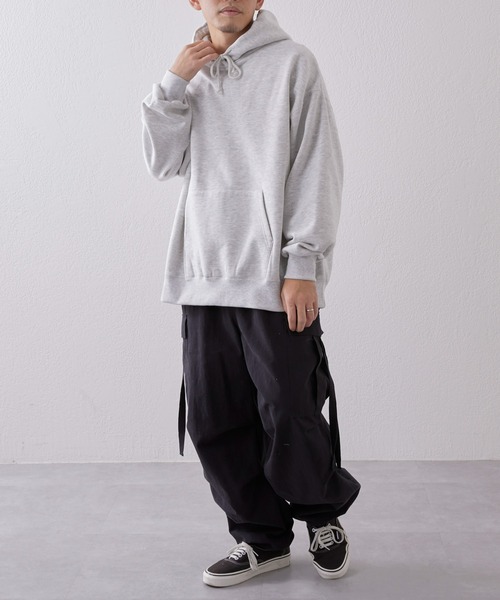 CIAOPANIC TYPY（チャオパニックティピー）の「□ビッグシルエットフーディープルオーバーパーカー（パーカー・メンズ・グリーン/ライトグレー/ネイビー・L/M）」の11枚目の写真