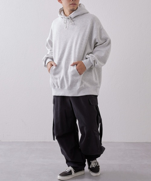 CIAOPANIC TYPY（チャオパニックティピー）の「□ビッグシルエットフーディープルオーバーパーカー（パーカー・メンズ・グリーン/ライトグレー/ネイビー・L/M）」の12枚目の写真