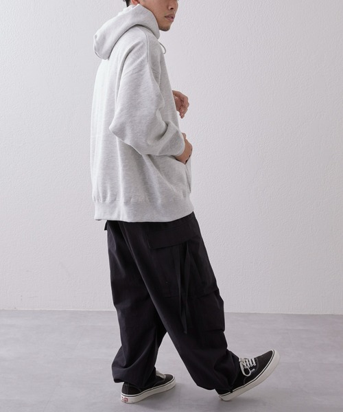 CIAOPANIC TYPY（チャオパニックティピー）の「□ビッグシルエットフーディープルオーバーパーカー（パーカー・メンズ・グリーン/ライトグレー/ネイビー・L/M）」の15枚目の写真
