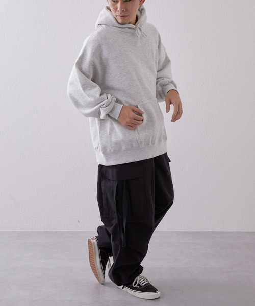 CIAOPANIC TYPY（チャオパニックティピー）の「□ビッグシルエットフーディープルオーバーパーカー（パーカー・メンズ・グリーン/ライトグレー/ネイビー・L/M）」の16枚目の写真