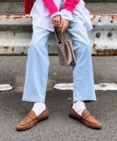 AMAIL（アマイル）の「Suede simple loafer（ローファー・レディース・ブラック/ブラウン・S/M/L）」の2枚目の写真