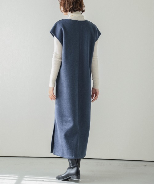 AMELY(エミリー)の「キーネック大人ワンピース(ワンピース・レディース・グリーン/ネイビー/ブラック/ベージュ系その他/ブラウン・フリー)」の16枚目の写真
