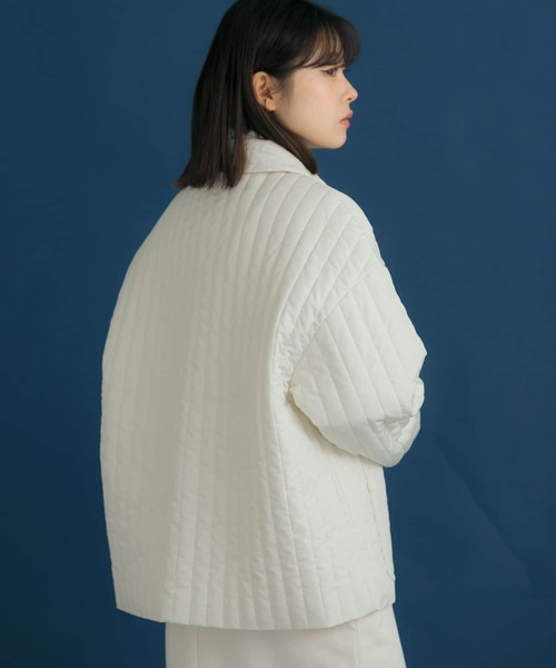 HEYUMM(ヘユム)の「キルティングショートジャケット(その他アウター・レディース・ブラック/アイボリー・ONE)」の16枚目の写真