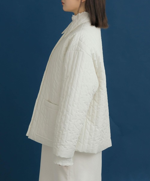 HEYUMM(ヘユム)の「キルティングショートジャケット(その他アウター・レディース・ブラック/アイボリー・ONE)」の21枚目の写真