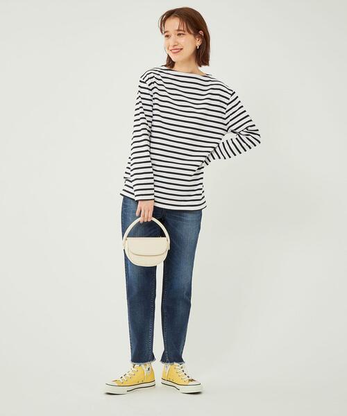SAINT JAMES(セントジェームス)の「<SAINT JAMES> ウェッソン カットソー 23(Tシャツ/カットソー・レディース・ブラック/ホワイト/ピンク/ライム/コバルトブルー・1/3)」の19枚目の写真