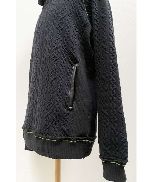 FranCisT_MOR.K.S.(フランシストモークス)の「FranCisT_MOR.K.S./フランシスト モークス/CABLE x BOUCLE RIB HOODIE(パーカー・メンズ・ホワイト/ブラック・2/4/3)」の10枚目の写真