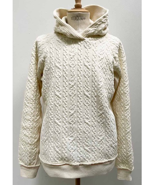 FranCisT_MOR.K.S.(フランシストモークス)の「FranCisT_MOR.K.S./フランシスト モークス/CABLE x BOUCLE RIB HOODIE(パーカー・メンズ・ホワイト/ブラック・2/4/3)」の15枚目の写真