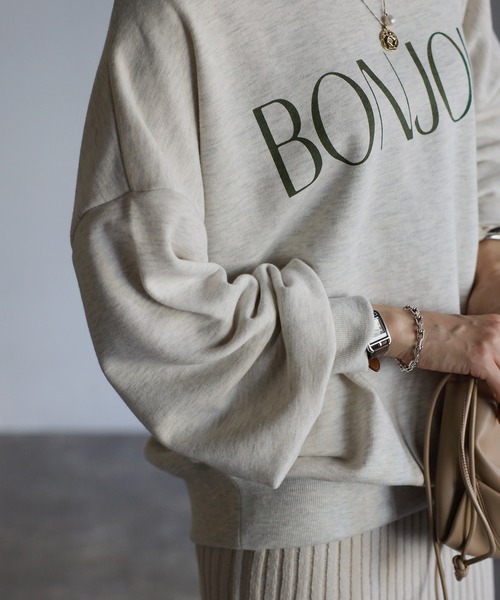 Bonjour Sagan（ボンジュールサガン）の「BONJOURロゴスウェット（スウェット・レディース・チャコールグレー/ブラウン/オートミール/ベージュ/グリーン系その他・FREE）」の11枚目の写真