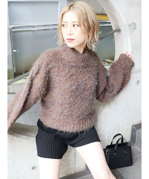 MURUA（ムルーア）の「リブニットキュロット（スウェットパンツ・レディース・ブラック/グレー/モカ・FREE）」の14枚目の写真