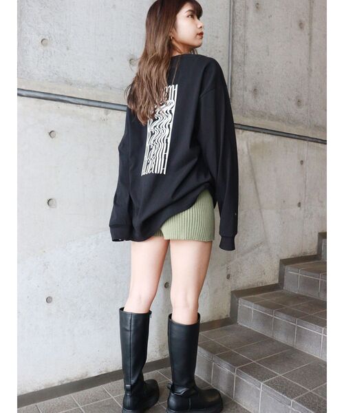 MURUA（ムルーア）の「リブニットキュロット（スウェットパンツ・レディース・ブラック/グレー/モカ・FREE）」の19枚目の写真