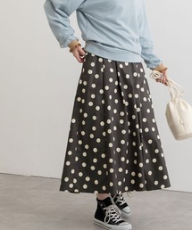 POU DOU DOU | ランダムドットプリントフレアスカート(スカート)