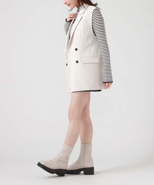 archives（アルシーヴ）の「ダブルテーラードベスト（ベスト・レディース・アイボリー/ブラック/グレー・MEDIUM）」の9枚目の写真