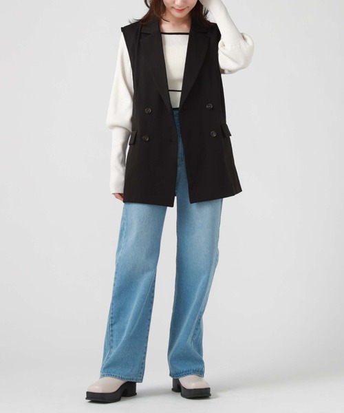 archives（アルシーヴ）の「ダブルテーラードベスト（ベスト・レディース・アイボリー/ブラック/グレー・MEDIUM）」の19枚目の写真