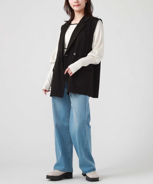 archives（アルシーヴ）の「ダブルテーラードベスト（ベスト・レディース・アイボリー/ブラック/グレー・MEDIUM）」の22枚目の写真