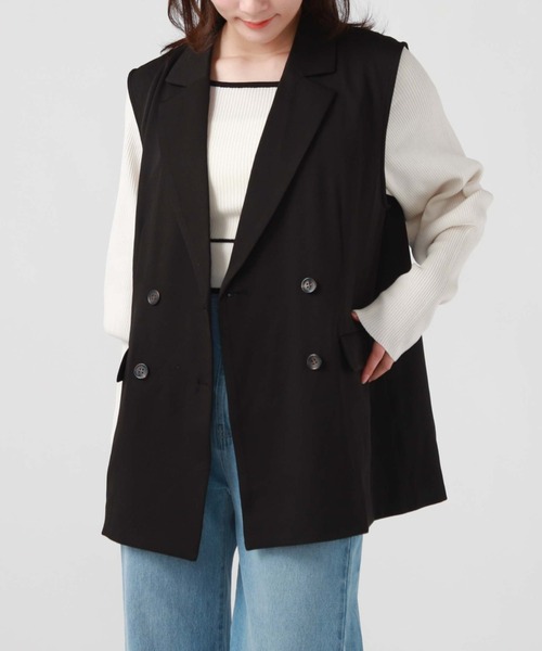 archives（アルシーヴ）の「ダブルテーラードベスト（ベスト・レディース・アイボリー/ブラック/グレー・MEDIUM）」の16枚目の写真