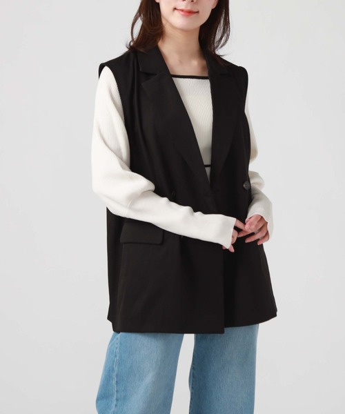 archives（アルシーヴ）の「ダブルテーラードベスト（ベスト・レディース・アイボリー/ブラック/グレー・MEDIUM）」の17枚目の写真