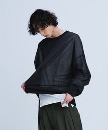 【WEB限定】麻調 ルーズ シアー サマーニット ビッグプルオーバー / ユニセックス
