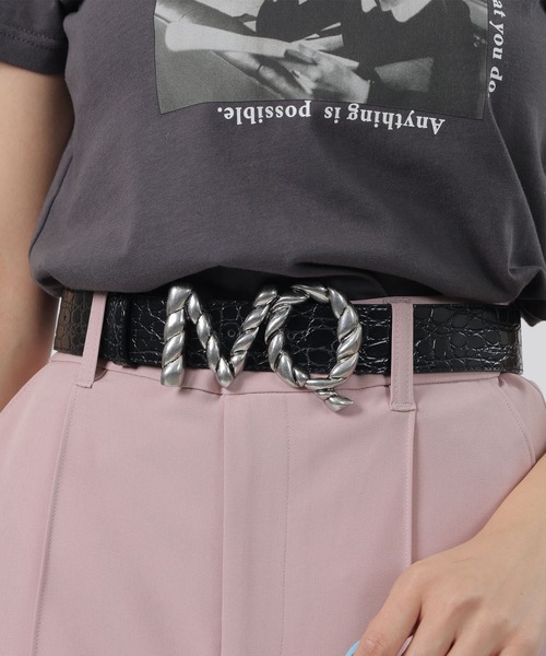 MARY QUANT（マリークワント）の「ロゴバックル ベルト（ベルト・レディース・ブラック・FREE）」の6枚目の写真