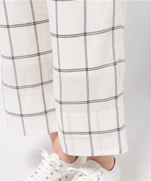 Kastane（カスタネ）の「【Kastane】イージーストレートパンツ（その他パンツ・レディース・ホワイト系その他/オフホワイト/ネイビー・FREE）」の6枚目の写真