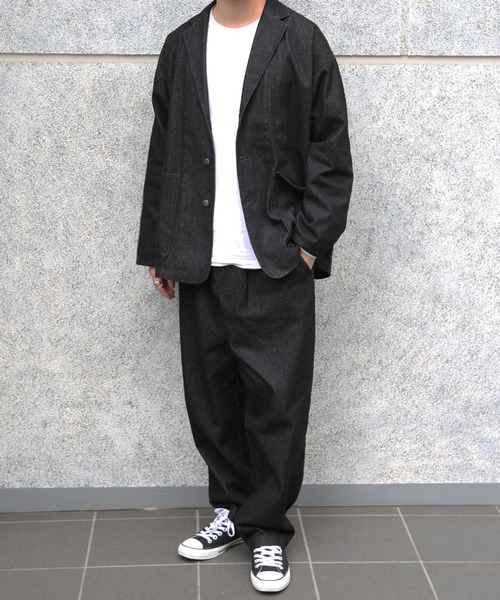 CERCA(チェルカ)の「【BEL】10ozデニム ビッグシルエット カバーオール/イージーワイドパンツ セットアップ(BG/)(セットアップ・メンズ・ブラック/インディゴブルー・MEDIUM/LARGE)」の18枚目の写真