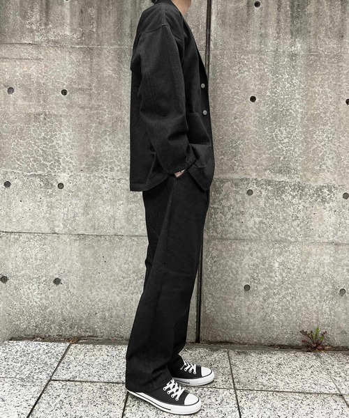 CERCA(チェルカ)の「【BEL】10ozデニム ビッグシルエット カバーオール/イージーワイドパンツ セットアップ(BG/)(セットアップ・メンズ・ブラック/インディゴブルー・MEDIUM/LARGE)」の10枚目の写真