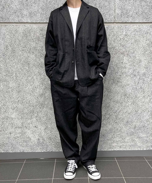 CERCA(チェルカ)の「【BEL】10ozデニム ビッグシルエット カバーオール/イージーワイドパンツ セットアップ(BG/)(セットアップ・メンズ・ブラック/インディゴブルー・MEDIUM/LARGE)」の7枚目の写真