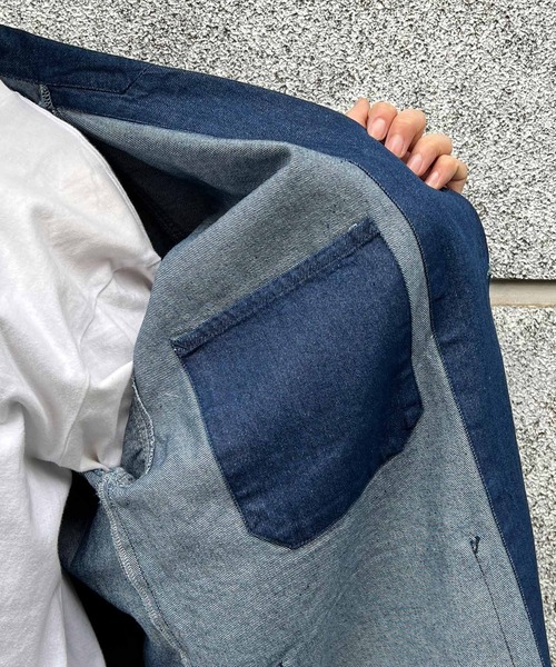 CERCA(チェルカ)の「【BEL】10ozデニム ビッグシルエット カバーオール/イージーワイドパンツ セットアップ(BG/)(セットアップ・メンズ・ブラック/インディゴブルー・MEDIUM/LARGE)」の20枚目の写真