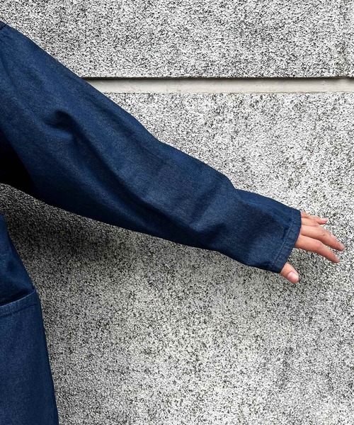 CERCA(チェルカ)の「【BEL】10ozデニム ビッグシルエット カバーオール/イージーワイドパンツ セットアップ(BG/)(セットアップ・メンズ・ブラック/インディゴブルー・MEDIUM/LARGE)」の14枚目の写真