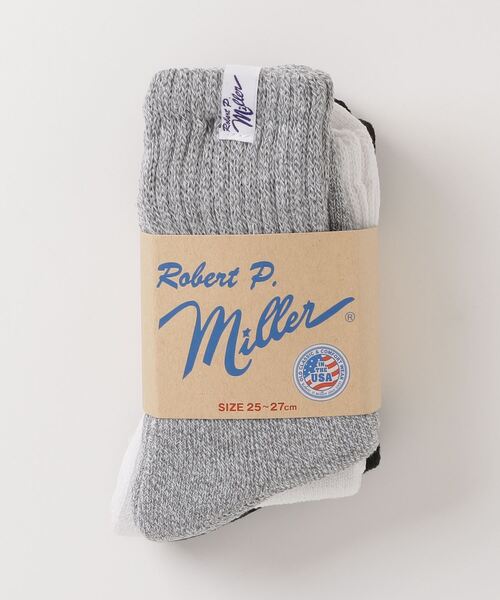 MILLER（ミラー）の「【Robert P. Miller】ロバート・ピー・ミラー 綿混ジャスト丈ソックス 3Pセット 312C 339C（ソックス/靴下・メンズ・ホワイト/その他/グレー/ブラック/マルチ・FREE/S）」の4枚目の写真