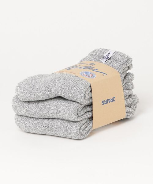 MILLER（ミラー）の「【Robert P. Miller】ロバート・ピー・ミラー 綿混ジャスト丈ソックス 3Pセット 312C 339C（ソックス/靴下・メンズ・ホワイト/その他/グレー/ブラック/マルチ・FREE/S）」の9枚目の写真